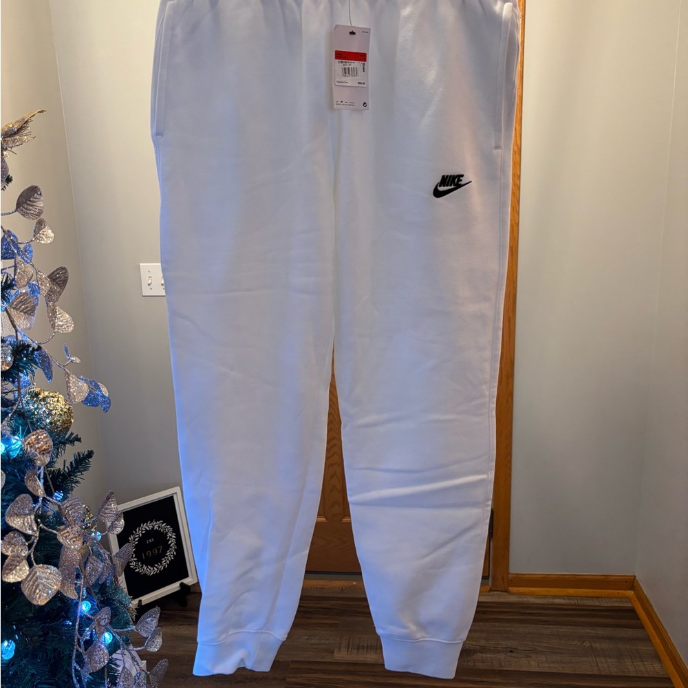 Nike White Sweatpants